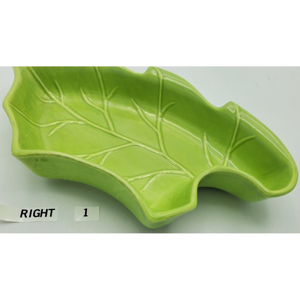 California Pottery NO. 275SP Lazy Susan‎ Piece Right Green Cabbage Leaf Vtg